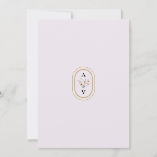 Save The Date Boho Fleur sauvage Lavender Wedding Enregistrer La (Dos)