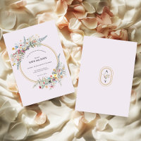 Boho Fleur sauvage Lavender Wedding Enregistrer La