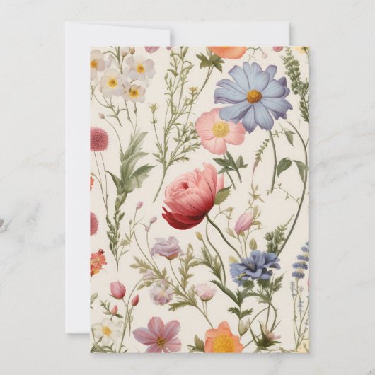 Save The Date Boho Fleur sauvage Mariage botanique (Dos)