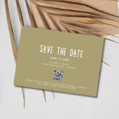 Save The Date Boho Fleur sauvage QR Code Mariage photo