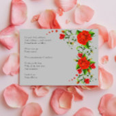 Save The Date Boho Fleurs Décoratives Mariage Rouge