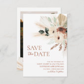 Save The Date Boho Fleurs Rustiques Enregistrer La Date MAEVE (Devant / Derrière)