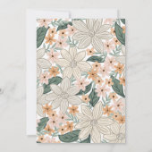 Save The Date Boho floral, ligne dessinée à la main pour sauver (Dos)