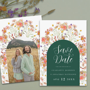 Save The Date Boho Floral Photo Arch Mariage