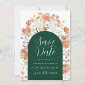 Save The Date Boho Floral Photo Arch Mariage (Devant)