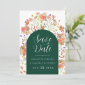 Save The Date Boho Floral Photo Arch Mariage (Debout devant)