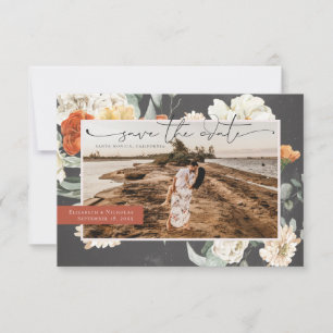 Save The Date Boho Flore foncé verdure   Mariage photo