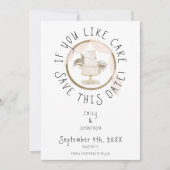 Save The Date Boho Fun Si Vous Aimez Cake Rose Enregistrer La Da (Devant)