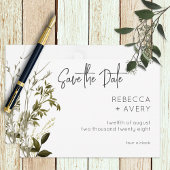 Save The Date Boho Green Mariage Floral moderne