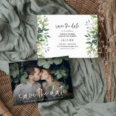 Save The Date Boho Green Photo Enregistrer la date