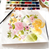 Save The Date Boho Jaune arc rose floral chic mariage