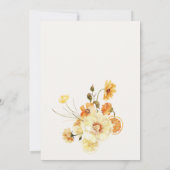 Save The Date Boho Lemon Aquarelle jaune Mariage floral (Dos)