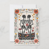 Save The Date Boho Letterpress Skeleton  (Dos)