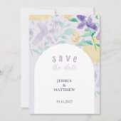 Save The Date Boho Lilac Mariage Floral (Devant)