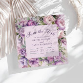 Save The Date Boho Lilac Mariage floral Enregistrer la date