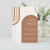 Save The Date Boho Mariage Arch Enregistrer La Date (Debout devant)