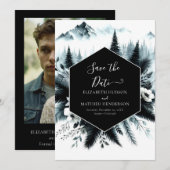 Save The Date Boho Mariage de montagne imprimable (Devant / Derrière)