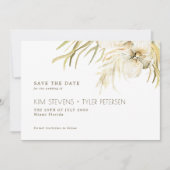 Save The Date Boho mariage pampas herbe mariage moderne (Devant)