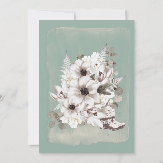 Save The Date Boho Mariage robe Décontractée Aquarelle Design Do (Dos)