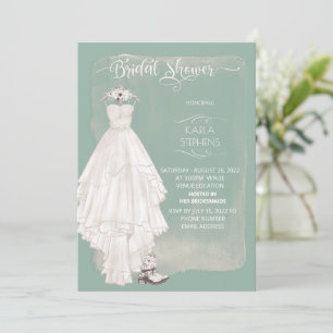 Save The Date Boho Mariage robe Décontractée Aquarelle Design Do