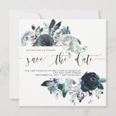 Save The Date Boho Marine Peony Wedding Enregistrer la date | Ph (Devant)