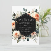 Save The Date Boho Minimal Peach Mariage (Debout devant)