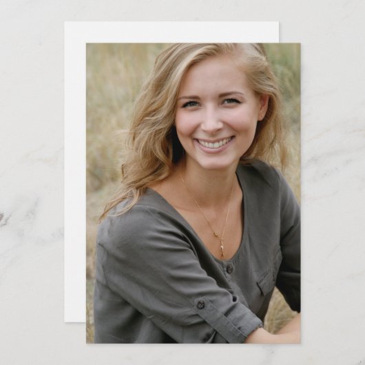 Save The Date Boho Modern Graduation Photo Enregistrer La Date (Devant / Derrière)