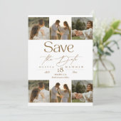 Save The Date Boho Modern Photo Wedding Sauvez les dates (Debout devant)