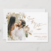 Save The Date Boho moderne Arché photo mariage Enregistrer la da (Devant)