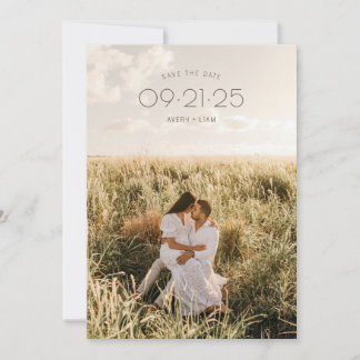 Save The Date Boho Moderne Minimaliste Rustique Neutre Mariage