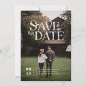Save The Date Boho moderne simple | Photo Enregistrer la date (Devant)