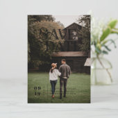 Save The Date Boho moderne simple | Photo Enregistrer la date (Debout devant)