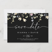 Save The Date Boho multicolore automne floral Mariage horizontal (Devant)