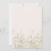 Save The Date Boho Neutral Blanc Aquarelle Fleur sauvage Mariage (Dos)
