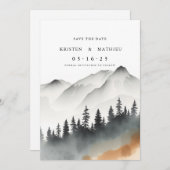 Save The Date Boho Online Mountain (Devant / Derrière)