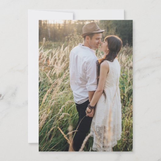 Save The Date Boho Pampas Grass Photo Mariage Enregistrer La Dat (Dos)