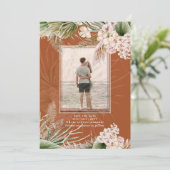 Save The Date BOHO Pampas Grass PHOTO Terracotta Enregistrer La  (Debout devant)