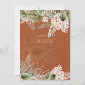 Save The Date BOHO Pampas Grass PHOTO Terracotta Enregistrer La  (Dos)