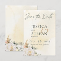 Boho Pampas & Roses Rose Mariage