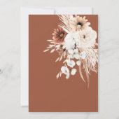 Save The Date Boho Pampas Terracotta Rust Enregistrer La Date (Dos)
