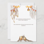 Save The Date Boho pays macrame string lumières plume lanterne (Dos)