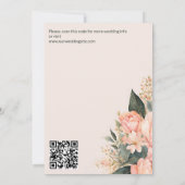 Save The Date Boho pêche mariage à fleurs terrestres (Dos)