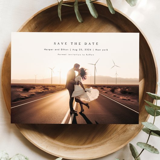 Save The Date Boho Photo Mariage QR Code