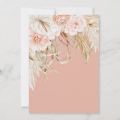 Save The Date Boho Pink Floral Photo Enregistrer La Date (Dos)