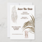 Save The Date Boho plage de rêve attrape mariage robe chic (Devant)