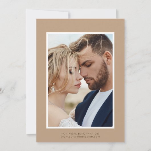 Save The Date Boho Protea Pampas Aquarelle en laiton Mariage Pho (Dos)