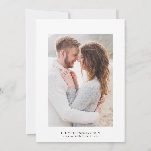 Save The Date Boho Protea Pampas Aquarelle en laiton Mariage Pho (Dos)