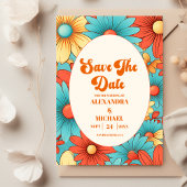 Save The Date Boho Retro Floral Mariage