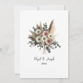 Save The Date Boho Romance aux Fleurs Sauvages | Floral Rustique (Dos)