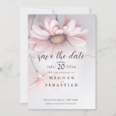 Save The Date Boho Rose Daisy 2 (Devant)